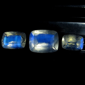 พลอยมูนสโตนสีรุ้งธรรมชาติแบบหลวม9X11mm - Product Image 2