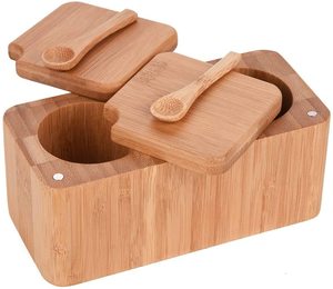 Salt Pepper Spice Box Cellars Pinch <b>Pot</b> with Magnetic Lid-2 <b>Pot</b> <b>for</b> <b>Herbs</b> and Spices + 2pcs Mini Salt Spoon - Product Image 3