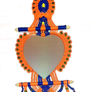 Cómoda de Macramé Hecha a Mano con Espejo - Product Image 1
