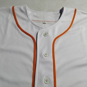 Uniformes de béisbol transpirables de alta calidad, ropa de equipo de Color blanco, 100% poliéster, uniformes de béisbol Unisex Collage, Jersey - Product Image 4