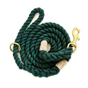 Gift for <b>Dog</b> LoversRope <b>Dog</b> <b>Leash</b> and Collar Set in Hunter GreenElegant and Beautiful - Product Image 1