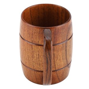 Tasse en bois avec Logo personnalisé, pour la maison, les restaurants et les enfants, décor pour verres à boisson, de couleur marron unique, tasses de service, vente en gros, unités - Product Image 5