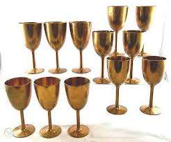 Juego de copas de vino de Latón chapado en plata y oro de diseñador para uso en Bar, Hotel o restaurante - Product Image 2