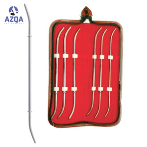 Juego de dilatadores de acero inoxidable para diagnóstico, Kit de 8 unidades de sonido uterino y quirúrgico Curvo - Product Image 3