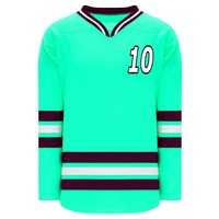 Jersey de Hockey sobre Hielo Profesional de Diseño Personalizado de Alta Calidad, 100% Poliéster, Secado Rápido, Uniforme Deportivo Cómodo, Nombre del Equipo OEM