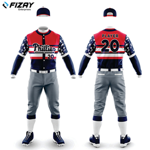 FIZAY ENTERPRISES High Quality Men's Plus Size <b>Baseball</b> Uniform Latest Design Digital Sublimation Printing Breathable Sportswear - Product Image 6