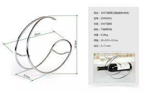 Estante de hierro de metal para vino, estante de exhibición de cocina de pie - Product Image 4