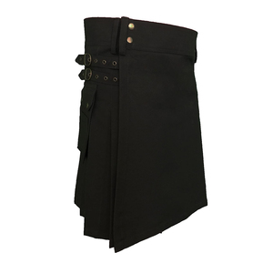 High Quality Custom Logo 8 Yard Royal Stewart Tartan Mens Kilt Best Highland Wear Decent Black Colour - Product Image 1
