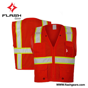 Hi Vis เสื้อกั๊กนิรภัยเสื้อจราจรสะท้อนแสง,เสื้อกั๊กป้องกันความปลอดภัยเสื้อกั๊กสะท้อนแสงชุดทำงานเพื่อความปลอดภัย - Product Image 6