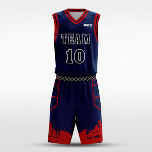 Uniforme de Baloncesto Clásico Personalizable al por Mayor, Logotipo Sublimado Multicolor, Talla Grande, Antibacteriano, de Secado Rápido - Product Image 4