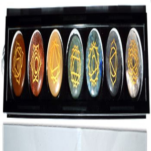 D11 — ensemble de disques Chakra gravés, avec jolies boîtes, vente en gros - Product Image 1