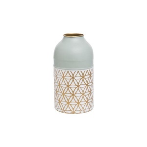 High Quality Handmade Floral Flower Vase Modern Design Iron Metal Top Finish Home Decorative <b>Wedding</b> Color <b>Sticker</b> Pot - Product Image 1