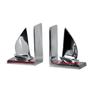 Aluminium Nautical Metal Sailing Boat <b>Bookends</b> for Shipping Office - Product Image 1