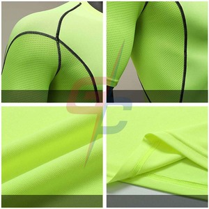 เสื้อยืดรัดรูปแขนสั้นของผู้ชายเสื้อตั้งพื้นแห้งสุดเท่ - Product Image 3