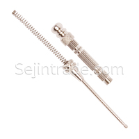 Rodillo de Acupuntura de Acero Inoxidable Plateado Médico DONGBANG, Masajeador de Puntos de Acupuntura Tipo A de 105 mm, Cuidado de la Salud Corporal y Facial, Control de Tiempo