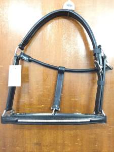 Luxe anglais selle cheval licou haute qualité Durable cristal clair chaîne à la mode Nylon cuir couronne nez joue - Product Image 3