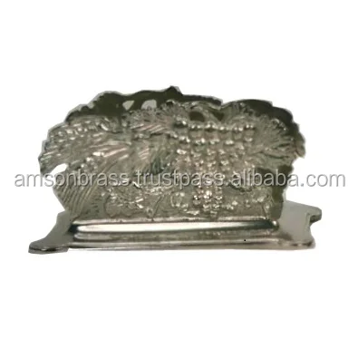 Серебряный антикварный готовый красивый дизайнерский держатель с буквами для офисного декора стола