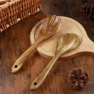 Cuchara de madera para servir, utensilios de cocina, vajilla larga con mango de madera, para restaurantes, arroz, sopa, cucharón de servicio, venta - Product Image 5