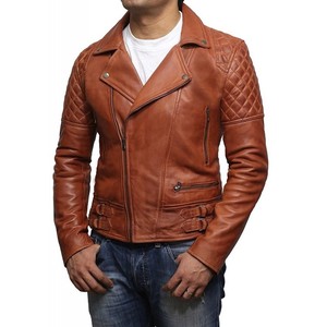 Chaqueta de cuero con cremallera para hombre, estilo motero, invierno, 2021 - Product Image 1