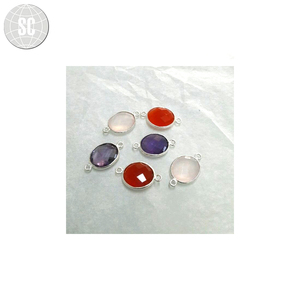 Fabricant indien de connecteurs ovales en argent sterling pour cadeaux, fêtes, mariages - Product Image 1