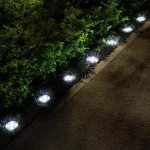 4/8/12/16 LED <strong>Solar</strong> Powered Ground <strong>Lights</strong>, Outdoor Waterproof Led <strong>Solar</strong> Path <strong>Light</strong> Garden Landscape Spike <strong>Deck</strong> <strong>Light</strong> - Product Image 2