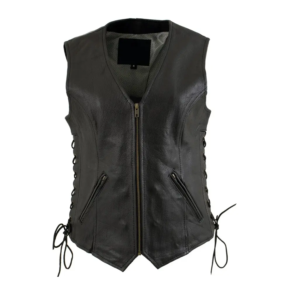 Motorcycle Vest Leather Custom Design Motorbike Waistcoat Cowboy Biker Leather Vest For Man & Woman