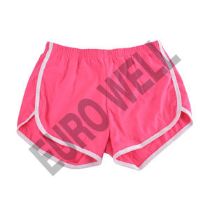 Pantalones cortos de gimnasio con logotipo personalizado para mujer 100% algodón de cintura alta de talla grande ropa atlética transpirable Fitness Yoga Gear - Product Image 2