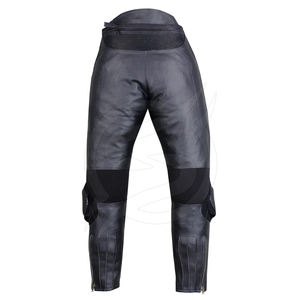 Pantalon d'équitation en cuir pour homme, coupe ajustée, classique, Durable, pour moto - Product Image 2