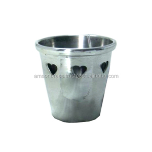 Border Heart Shape Cutting Metal Votive <b>Candle</b> Holder Handmade - Product Image 1