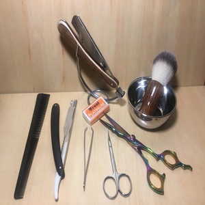 Ensemble de rasage complet Brush Knife Straight Razor Men Kit Gift - Product Image 1