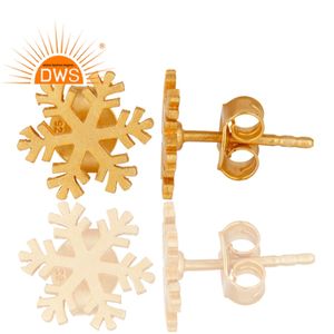 Boucles d'oreille en argent plaqué or 14k, 925 argent, joli Design, vente en gros, fournisseur de bijoux - Product Image 3