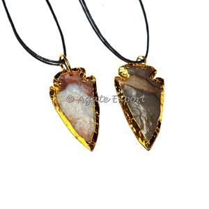 Collier à pointes de flèche électroplaqué en Agate - Product Image 2