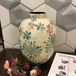 Vase en mosaïque fait à la main, Vase de fleurs de luxe et moderne pour la décoration de la maison, nouveau style, grande capacité - Product Image 2