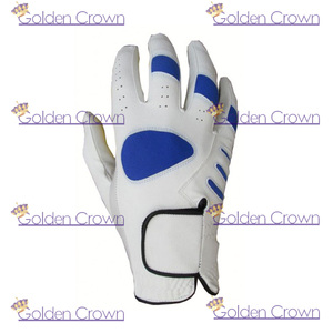 Gants de golf en cuir blanc, cabreta coloré de haute qualité - Product Image 3