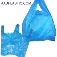 Sacs de courses en plastique HDPE recyclables personnalisables avec logo pour supermarchés, en rouleau, pour usage en T-shirt, fabriqués au Vietnam