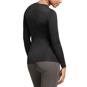 T-shirt de compression unisexe à manches longues pour le fitness, en polyester/nylon, personnalisable, accumulateur d'énergie - Product Image 4