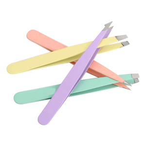 4-Piece Stainless Steel Slanted Tip Eyebrow Ingrown Hair Removal Tweezers Set Premium for Ingrown Hair Treatment - Product Image 6