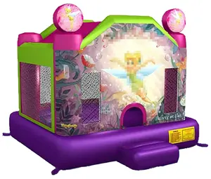 Tinkerbell bounce house castelo inflável para crianças