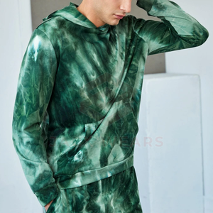 Alta calidad personalizado transpirable de talla grande Tie Dye Sudadera con capucha 2 piezas Chándal para correr para hombre - Product Image 5