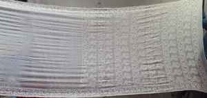 Saree biscos georgtte pesado frontera Sari tela bordado con que patti trabajo - Product Image 4