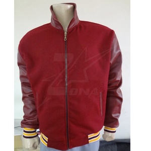 Chaqueta de Invierno Acolchada Delgada y Suave de Marca Privada, Estilo Universitario de Béisbol, Ecológica, de Algodón Liso con Parches - Product Image 4