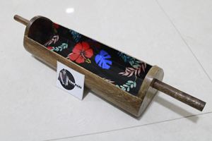 Ensemble de plateaux en émail peinture planche à découper plateau de service lit de service blocs à découper en bois traditionnel pour la maison et l'hôtel bois - Product Image 3