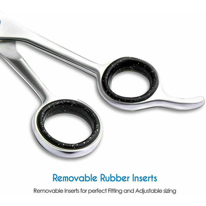 Ciseaux de coiffure allemandes en acier inoxydable 4Cr13, outils de Salon avec peigne, lame et droite, de qualité supérieure, 1 pièce, 6.5 pouces - Product Image 2