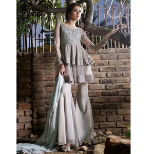 Vestido de Fiesta de 3 Piezas Color Blanco Amizing, Increíble y Popular en Pakistán, Traje para Mujer, Ropa India para Verano e Invierno - Product Image 2