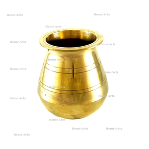 Lota de agua de latón puro pulido en oro con forma redonda de diseño antiguo con olla de agua de la mejor calidad a la venta - Product Image 3