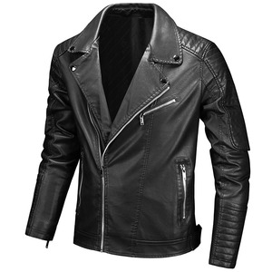 Chaqueta larga de cuero sintético para hombre, abrigo delgado de motocicleta a la moda, para negocios, invierno, 2021 - Product Image 1