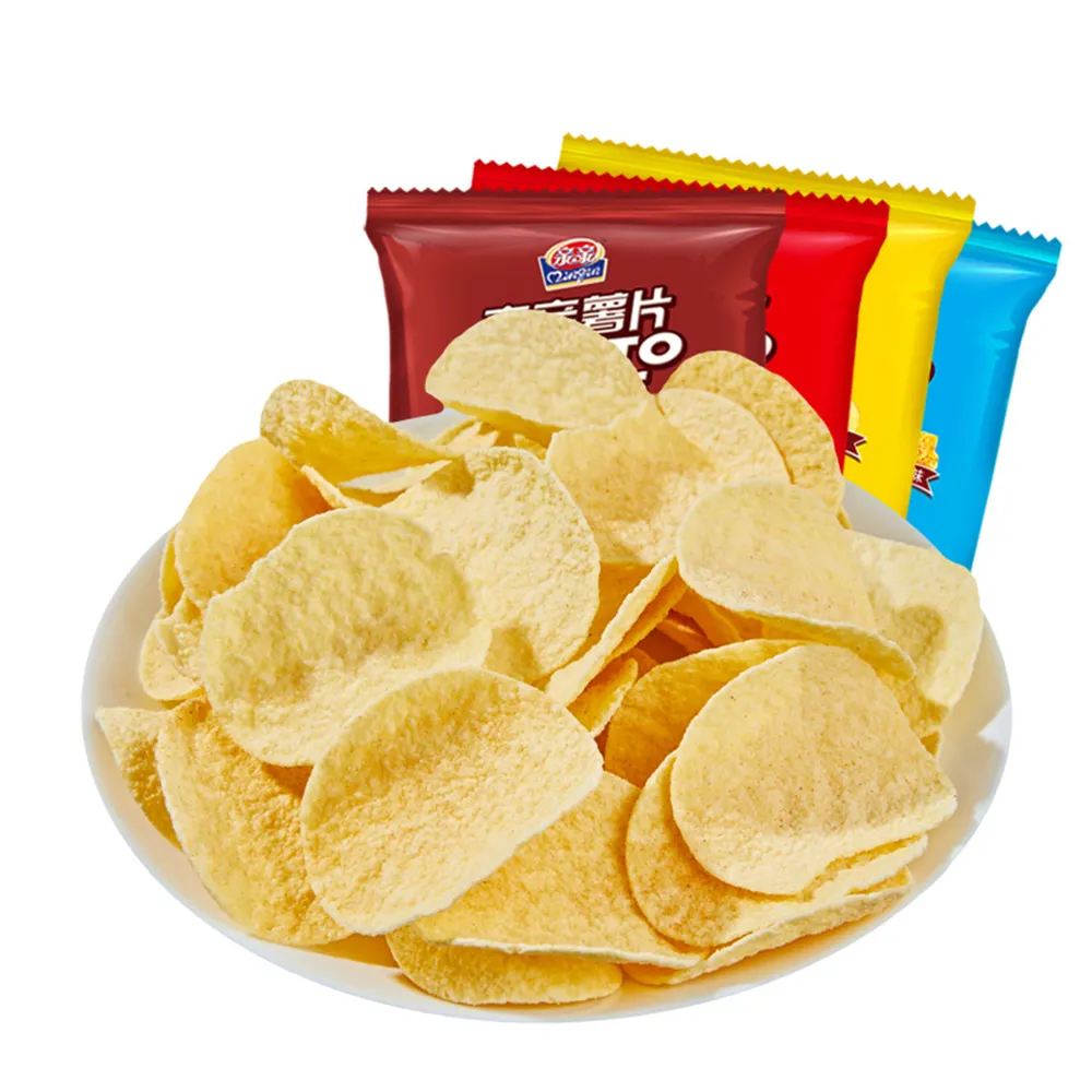 QINQIN OEM Distributors Delicious Potato Chips BBQ Flavors Snacks 100g snack