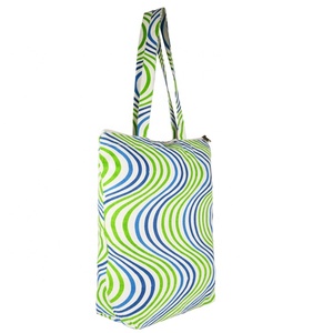 Bolsa de Compras Ecológica Personalizada con Cierre de Cremallera, Asa Larga de Cuerda, Logotipo Personalizado, Lona Reciclada de Algodón, para Uso en la Playa - Product Image 2