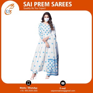 ชุดเดรสผ้าเรยอนแบบลำลองของผู้หญิงอินเดียคอกลมสำหรับฤดูหนาวพิมพ์ลายแบบดั้งเดิมที่ยั่งยืนสำหรับผู้ใหญ่ - Product Image 3