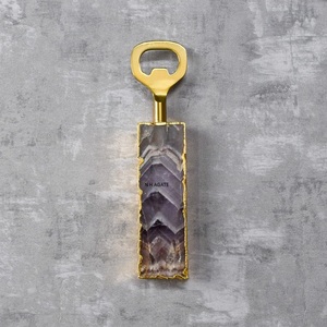 Wholesale Natural <b>Crystal</b> Agate Amethyst Wine Bottle Opener <b>for</b> Gift | Bulk Wine Bottle Opener | Buy From N H AGATE - Product Image 2